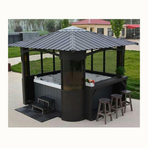 Modern Polystyrene Board and aluminum Alloy Frame Bathtub SPA Gazebo Outdoor