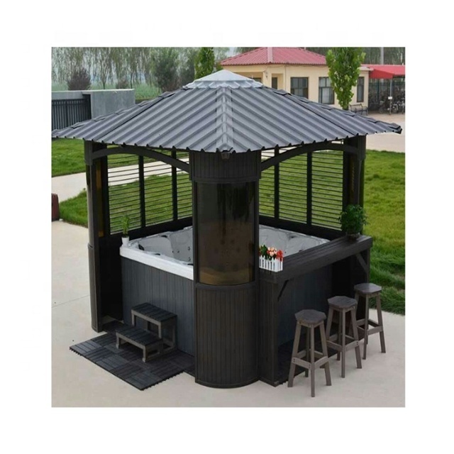 Polystyrene Bar and Stool Aluminium Gazebo Structure Outdoor Spa Gazebos