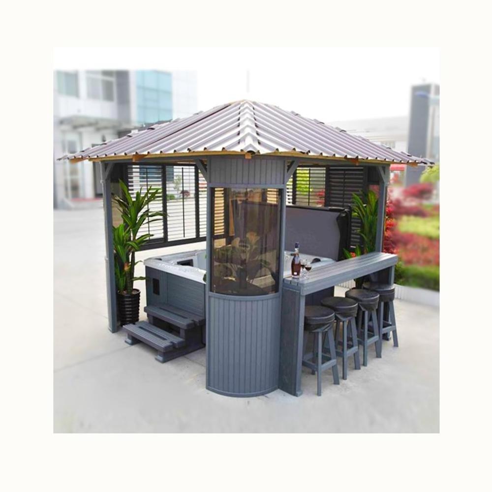 Polystyrene Bar and Stool Aluminium Gazebo Structure Outdoor Spa Gazebos