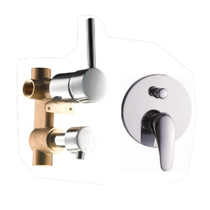 Stainless Steel Bathroom Wall Mounted Ceramic Valve Double Handles Shower Faucets