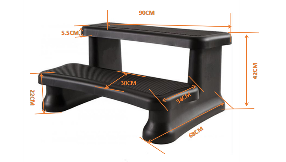 Outdoor Hot Tub Slap-up Steps SPA Surrounds Modern Bar Stools Outdoor 3 step spa steps