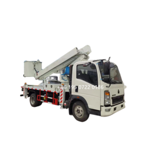 SINOTRUK HOWO Insulated Bucket Lift Work Platform Truck 14m 16m Aerial Truck 50ft 3 Section Extending Boom Arm Manual EURO 5