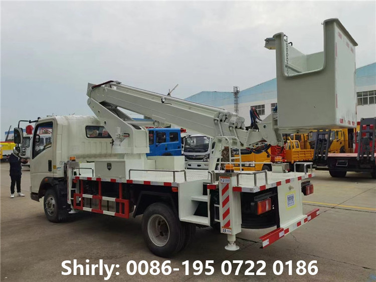 SINOTRUK HOWO Insulated Bucket Lift Work Platform Truck 14m 16m Aerial Truck 50ft 3 Section Extending Boom Arm Manual EURO 5