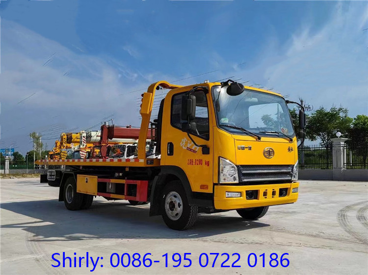 FAW 4x2 Flat Bed Tow Truck 3 Tons Light Duty Wrecker Tow Truck for Sale in Philippines