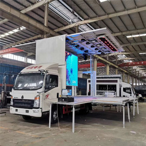 Factory Custom HOWO 4X2 Mobile Roadshow Stage Truck Trailer for Music Concert Event