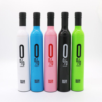 Promotional Novel Design Custom Cheap Wine Shape Bottle Umbrella For Gift