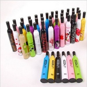 Promotional Novel Design Custom Cheap Wine Shape Bottle Umbrella For Gift