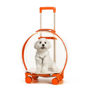 Newly Design Pet Trolleys With Wheels Cat Dog Easy Walk Foldable Travel  Carrier Carriage Bubble Pet Stroller Carrier