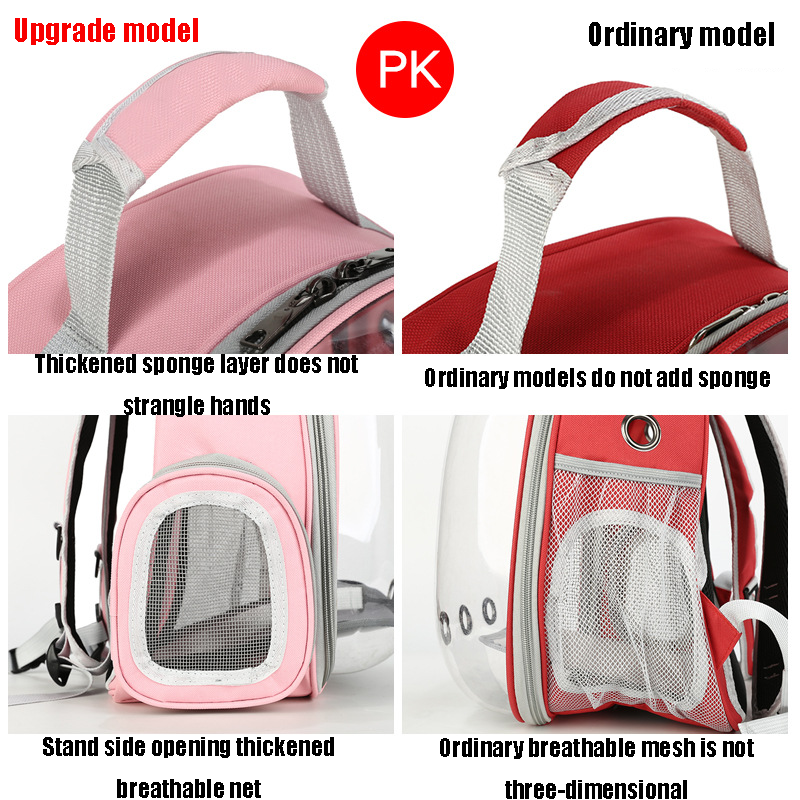 2022 Cat Carrier Bag Outdoor Pet Shoulder bag Carriers Backpack Breathable Portable Travel Transparent Bag For Small Dogs Cats