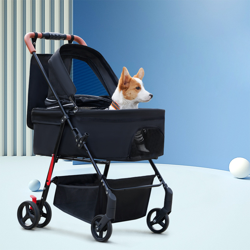 Cheap 4 Wheel Small Pet Stroller For Cat/pet Fold Travel Stroller Small Dog For Pet Travel /Wholesale Dog Stroller Pet Carrier