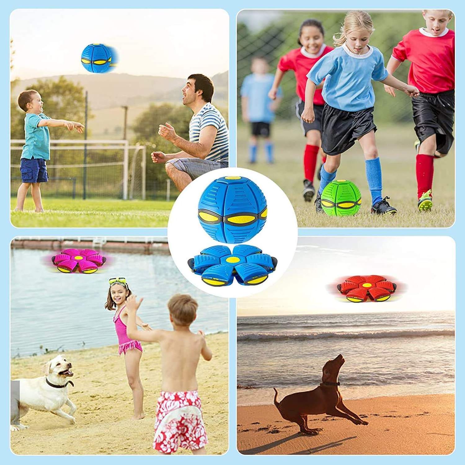 2024 Hot Pet Interactive Toy Ball Light Up Bouncy Stomp Pet Toy Ball Pet Toys