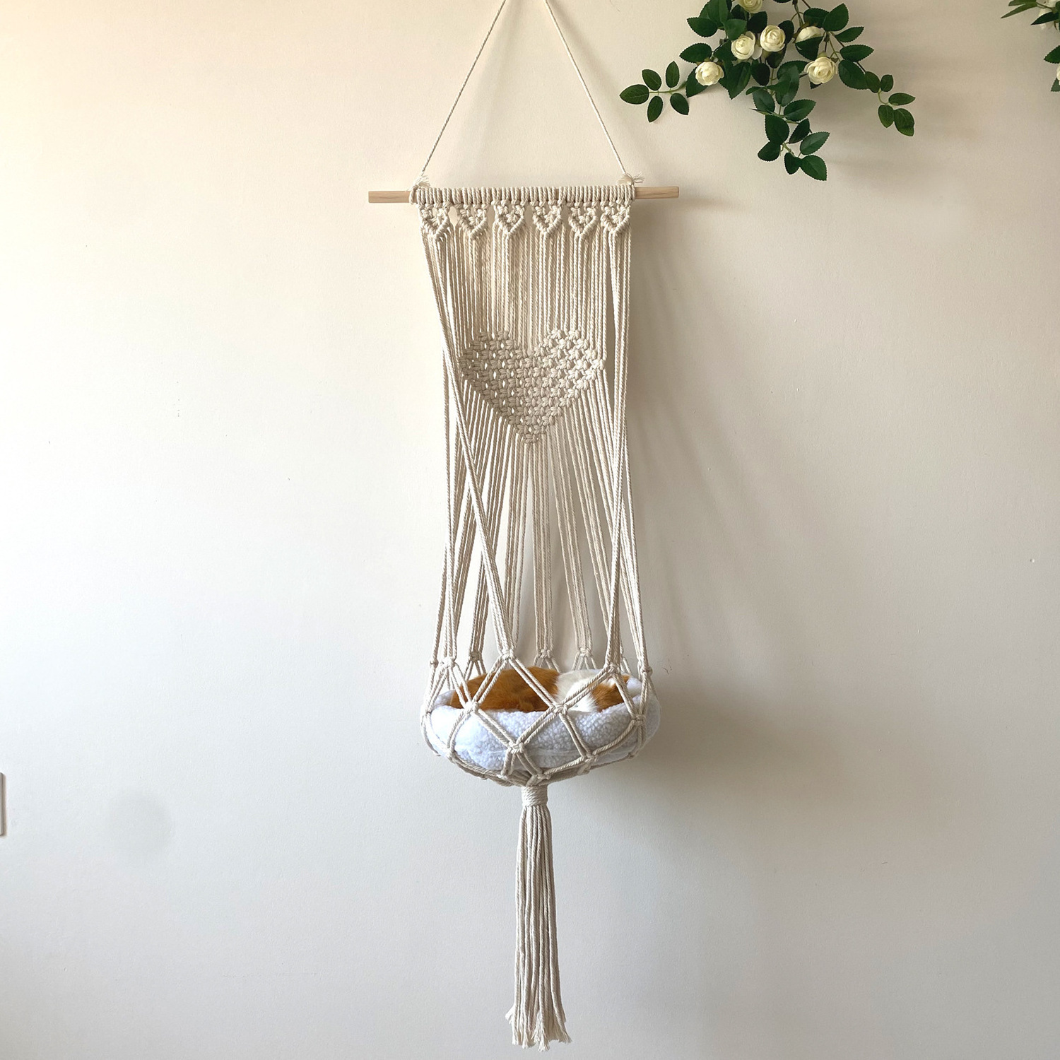 Hot Sale Cat Hammock Bed Handwoven Pet Hammock Pet Shelf Seat Beds Cat Hanging Beds