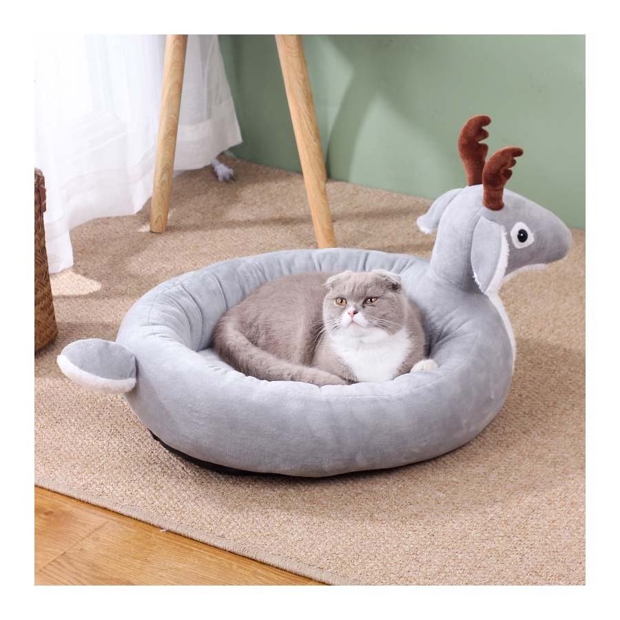 Fawn Shaped Pet Kennel Four seasons universal pet mat PP Cotton Crystal Velvet Fabric Cat Litter Box