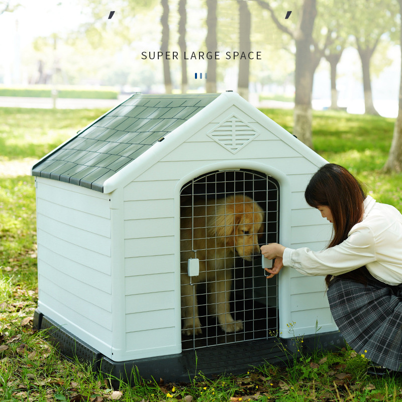 High Quality Luxury Plastic Pet House Large Outdoor Waterproof Dog Cages Dog Kennels Big Dog House Pet Cages