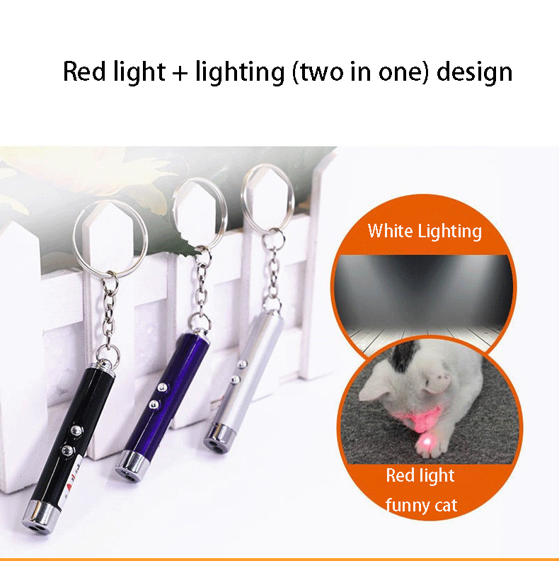 2 in 1 Cat Laser Toy LED Light Pet Chasing Toy Cat Funny Electronic Laser Two In One Pet Toys