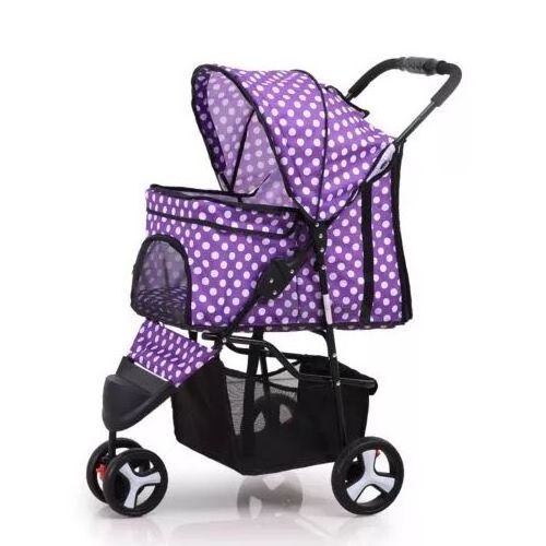 Hot Selling Lightweight folding pet trolley three-wheel pet dog car