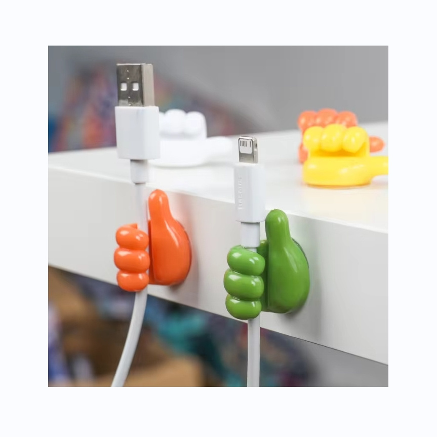 Multifunctional Clip Holder Thumb Hooks Wire Organizer Wall Hooks Hanger Strong Wall Storage Holder For Kitchen Bathroom