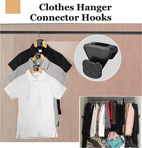 Hanger Connector Hooks Space Saving Hanger Hooks for Organizer Closet Heavy Duty Cascading Clothes Hanger Hooks Best Seller