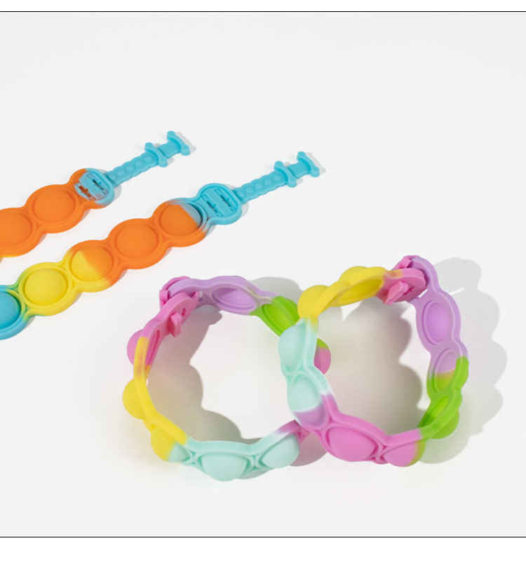 2023 new push pop bubble fidget sensorys wristbands toy Adjustable Bracelet for Kids and Adults