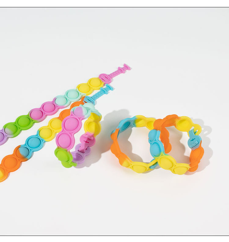 2023 new push pop bubble fidget sensorys wristbands toy Adjustable Bracelet for Kids and Adults