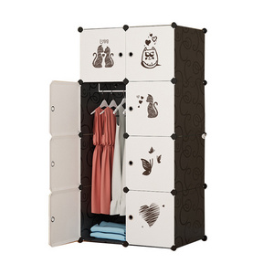 Simple modern storage hanging assembly household plastic fabrics organizadores de wardrobe closet storage