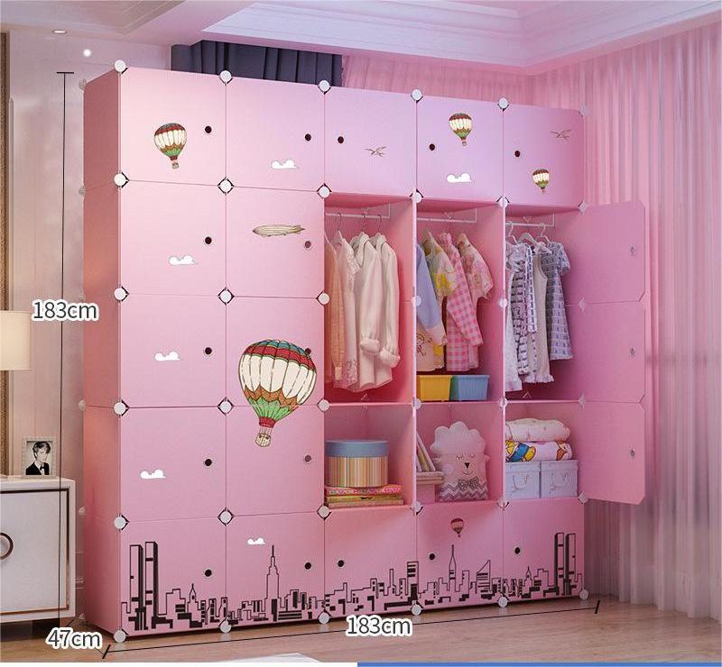 Dormitory Kids Cabinet Household Storage For Rent Simple Modern walldrope wardrobe closet bedroom closet easy fully assemble