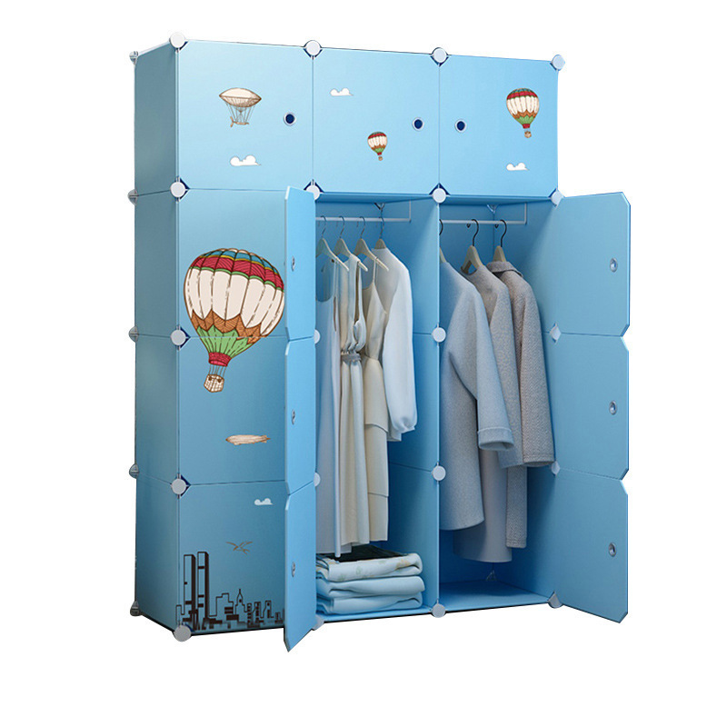 Dormitory Kids Cabinet Household Storage For Rent Simple Modern walldrope wardrobe closet bedroom closet easy fully assemble