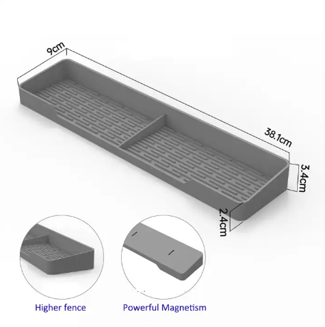 Oven Rack Kitchen Silicone Spice Organiser Strong Magnetic Oven Top Shelf