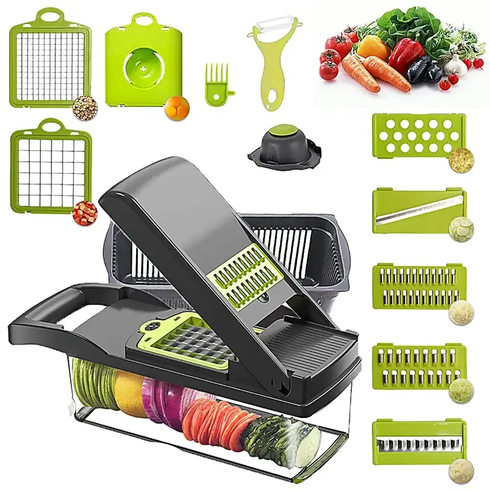 2023 hot-sales Vegetable Chopper 12 In 1 Multi-functional dicing utensives Potato shreds Grater Household