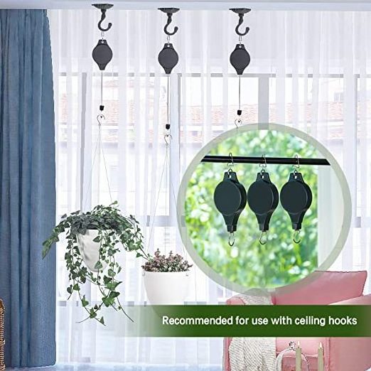 Plant Pulleys Adjustable Plant Hangers Retractable Hanging Plant Hook Telescopic Ceiling Hooks Best Seller