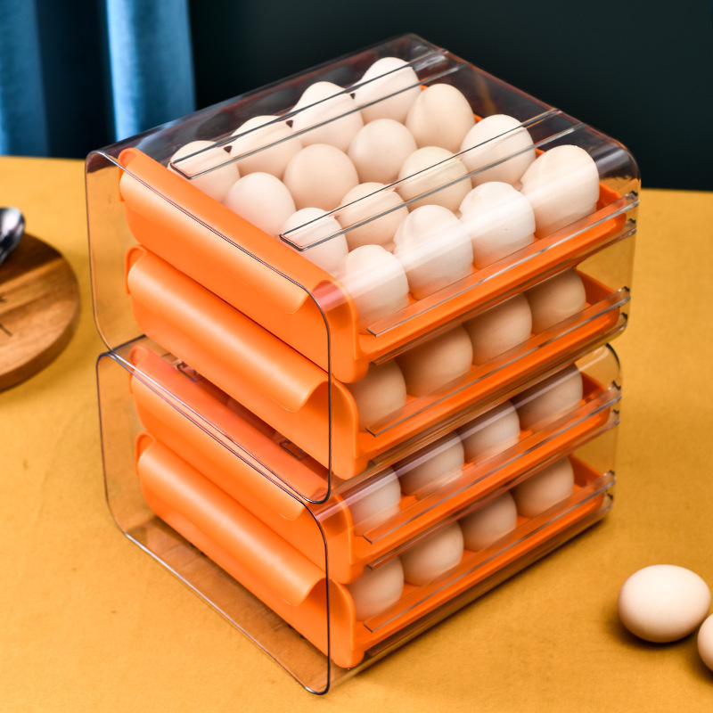 Drawer Refrigerator Special Household Food Grade Double Sealed Fresh Kitchen Tools Egg Storage Box