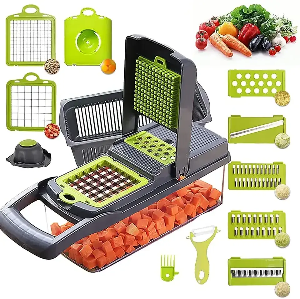 2023 hot-sales Vegetable Chopper 12 In 1 Multi-functional dicing utensives Potato shreds Grater Household