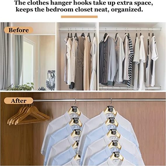 Hanger Connector Hooks Space Saving Hanger Hooks for Organizer Closet Heavy Duty Cascading Clothes Hanger Hooks Best Seller