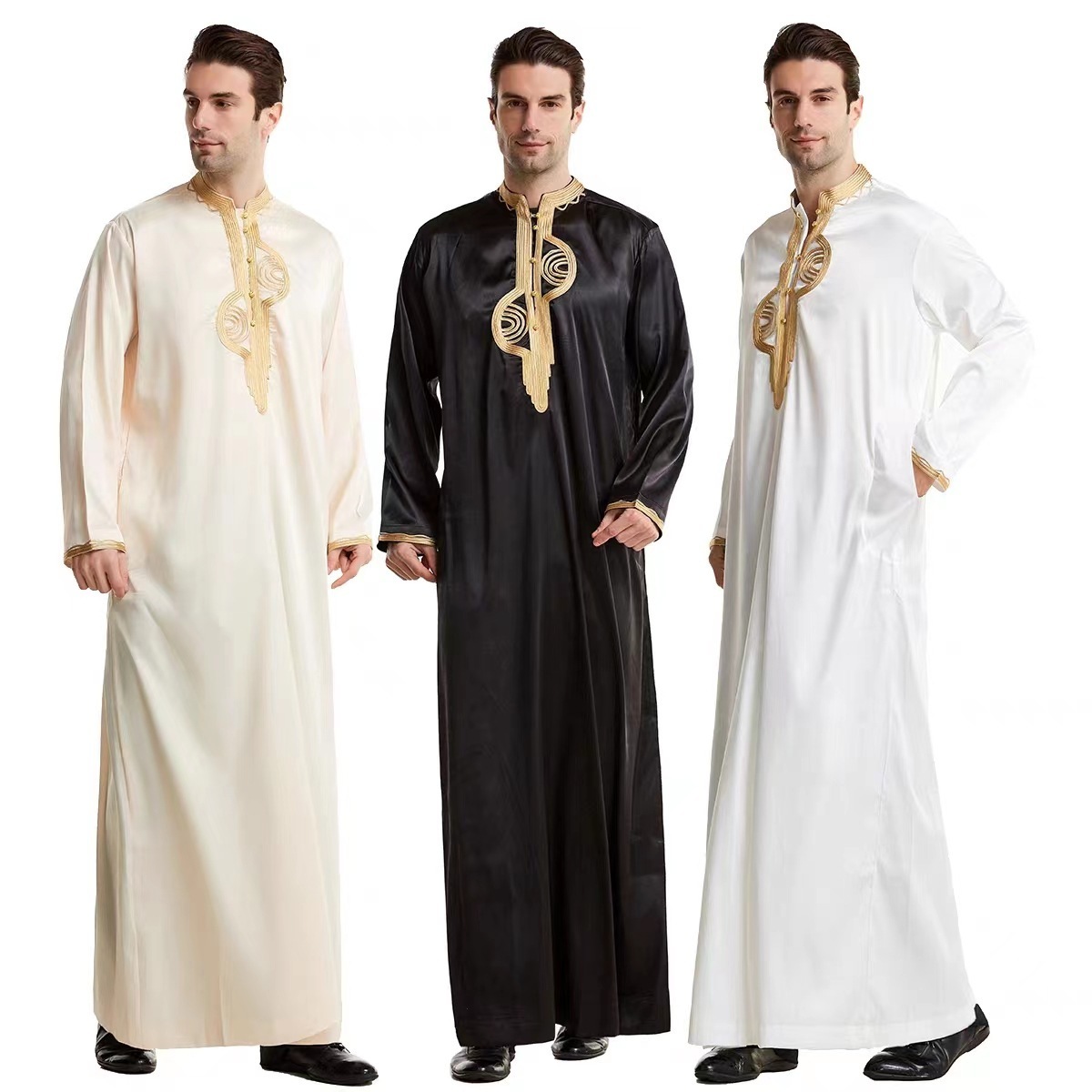 Custom 2022 Men's Al Aseel Thobe Saudi Long Sleeves Arab Muslim Wear Robe Summer Adults Mens Kaftan Abaya Islamic Clothing M-4XL