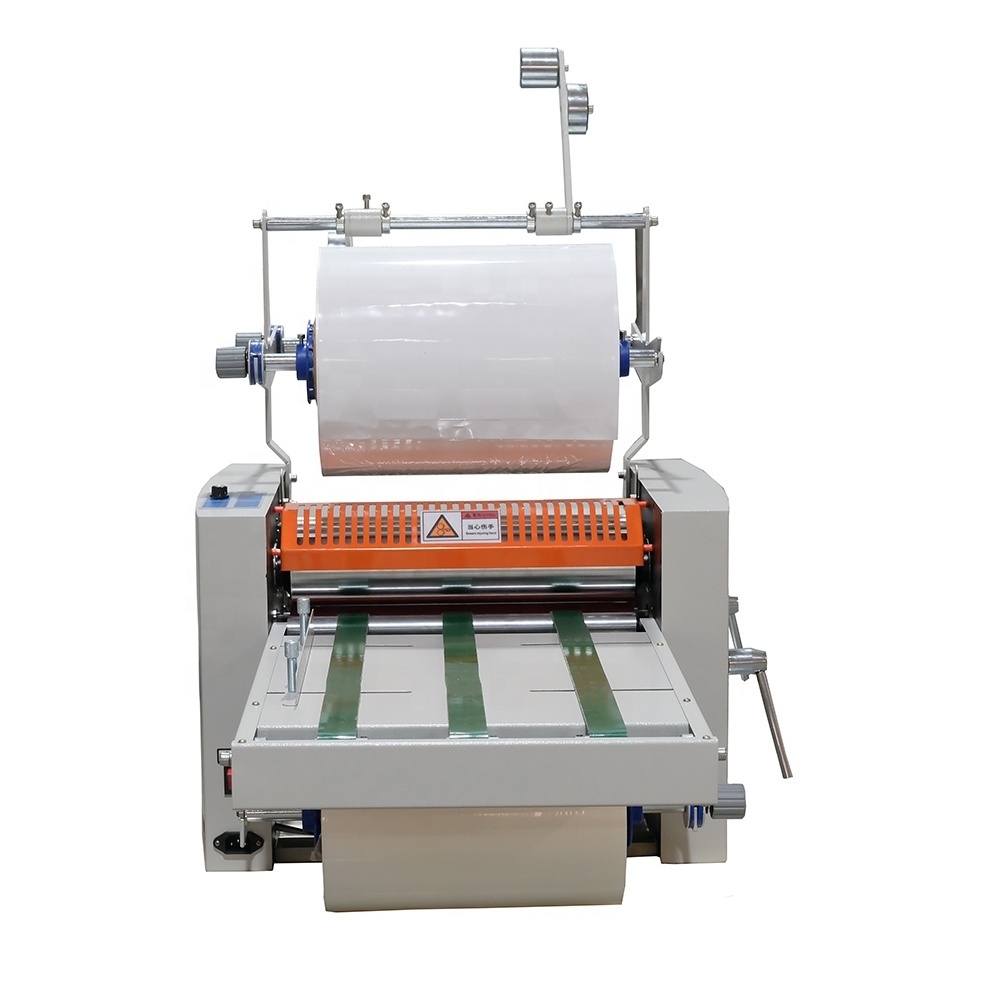 QK3800 desktop A3 paper double side hot and cold roll  laminator oil heating laminating machine