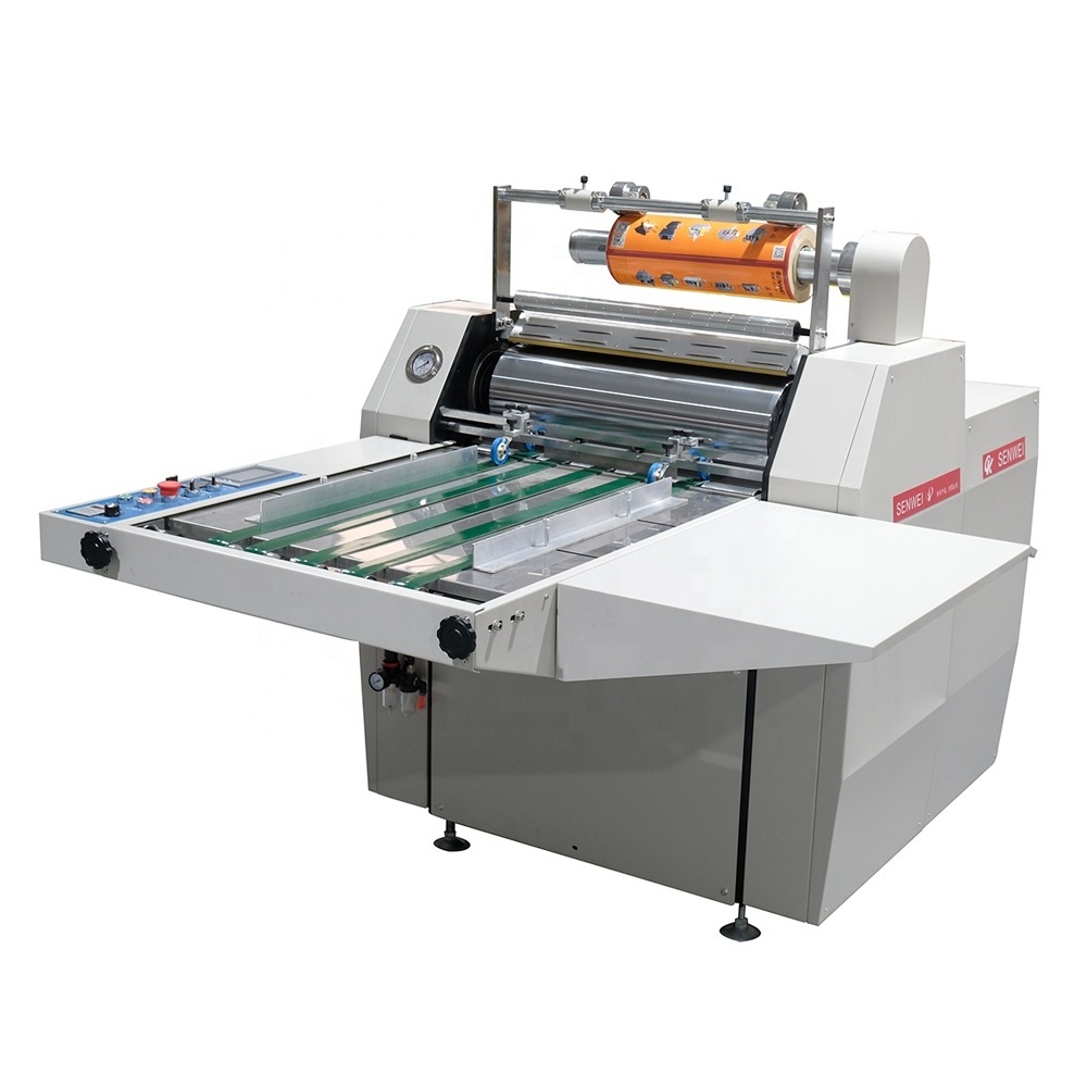 QK-560C Heavy duty computer controlled auto cut oil heating laminating machine with pull off