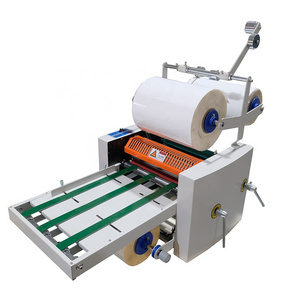 QK3800 desktop A3 paper double side hot and cold roll  laminator oil heating laminating machine