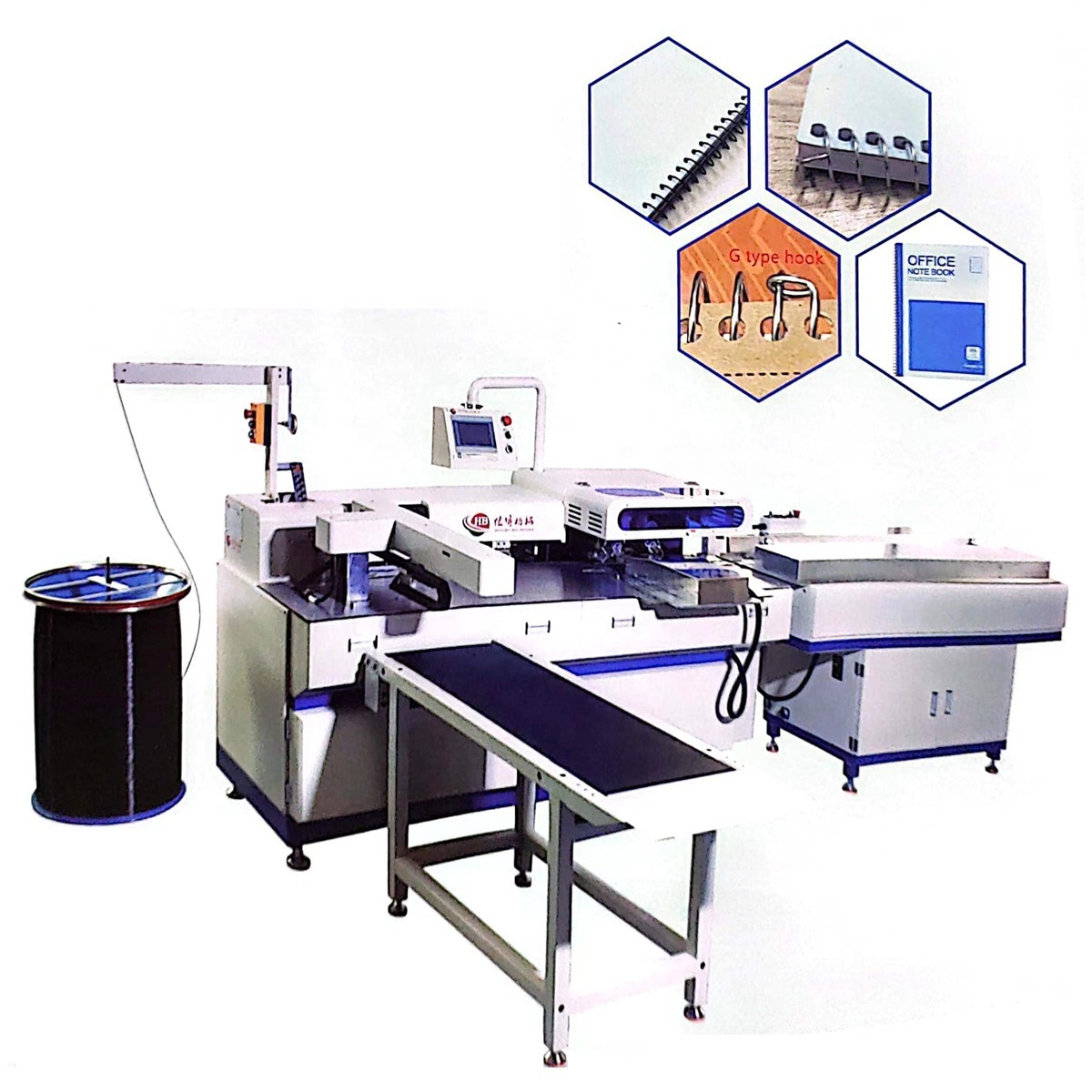 QK-400PBF Automatic paper book Punching, Forming Single wire Spiral and Binding Machine(latest speed type)