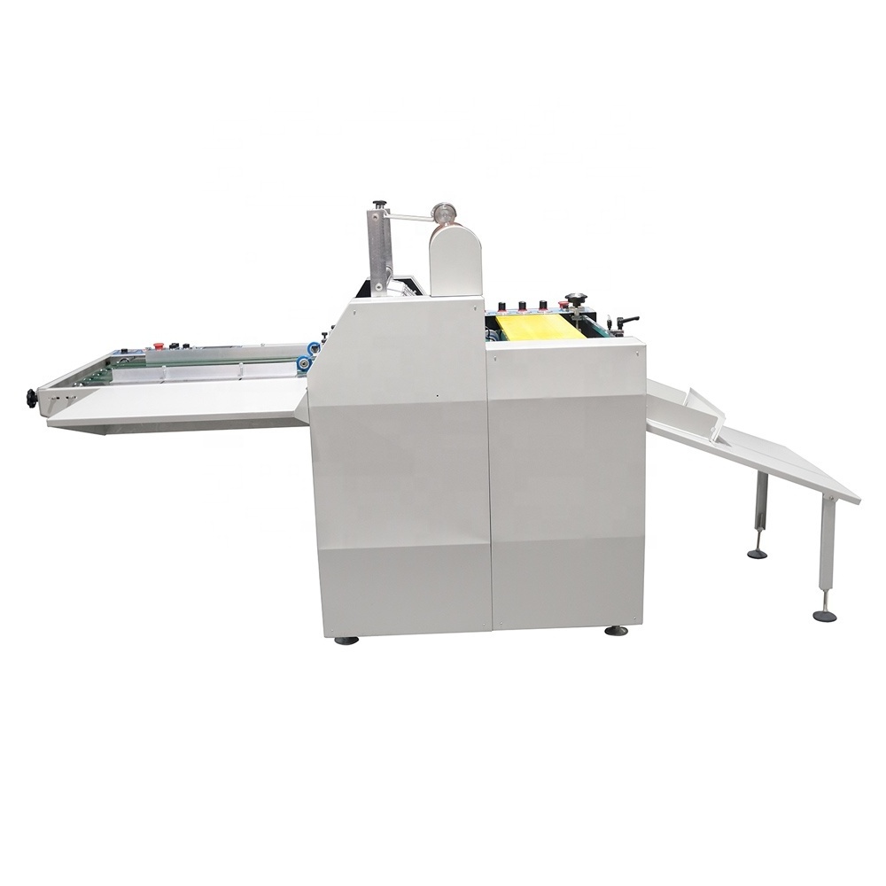 QK-560C Heavy duty computer controlled auto cut oil heating laminating machine with pull off