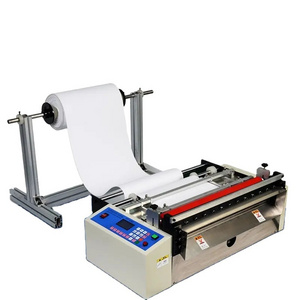 QK-300 High efficiency easy operation A4 Paper Roll to sheet cutting machine aluminum foil cutting machine