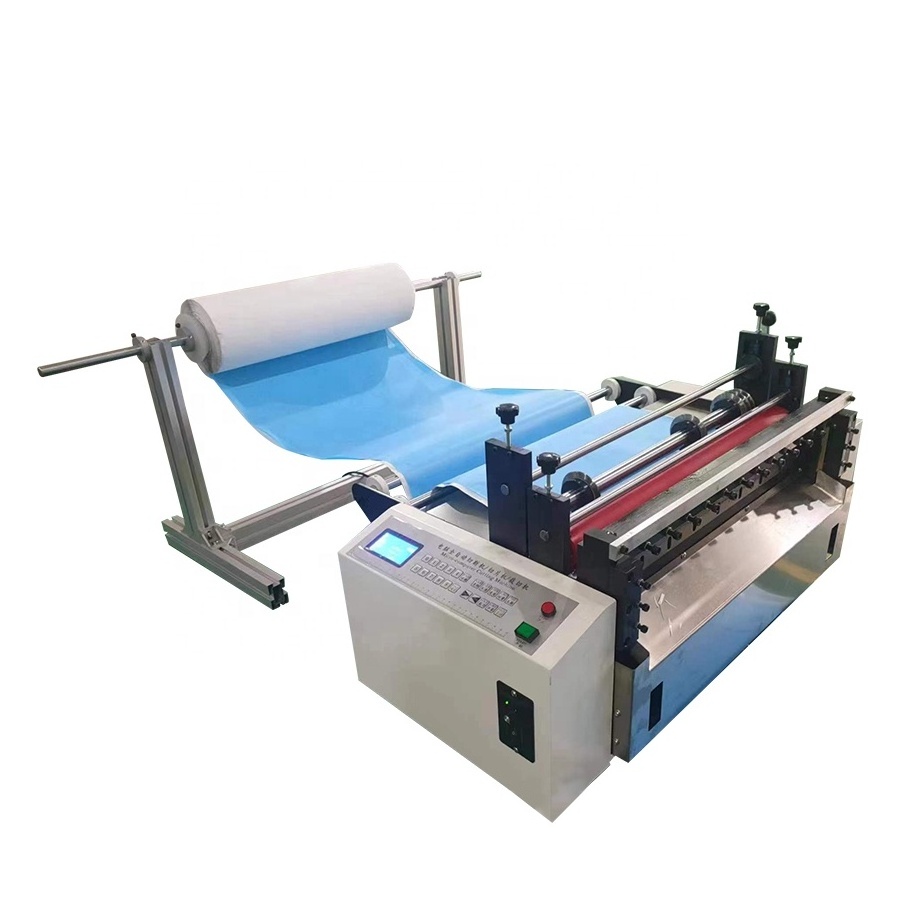 QK-300 Desktop Automatic Roll to Sheet A4 Paper/Plastic Paper Slitting Cutter Cutting Machine