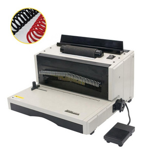 QK-8706  Hot sale automatic single spiral binding machine office works Coil binding machine for books