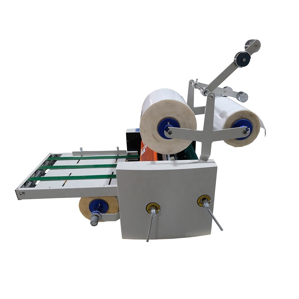 QK3800 desktop A3 paper double side hot and cold roll  laminator oil heating laminating machine