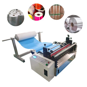 QK-300 Desktop Automatic Roll to Sheet A4 Paper/Plastic Paper Slitting Cutter Cutting Machine