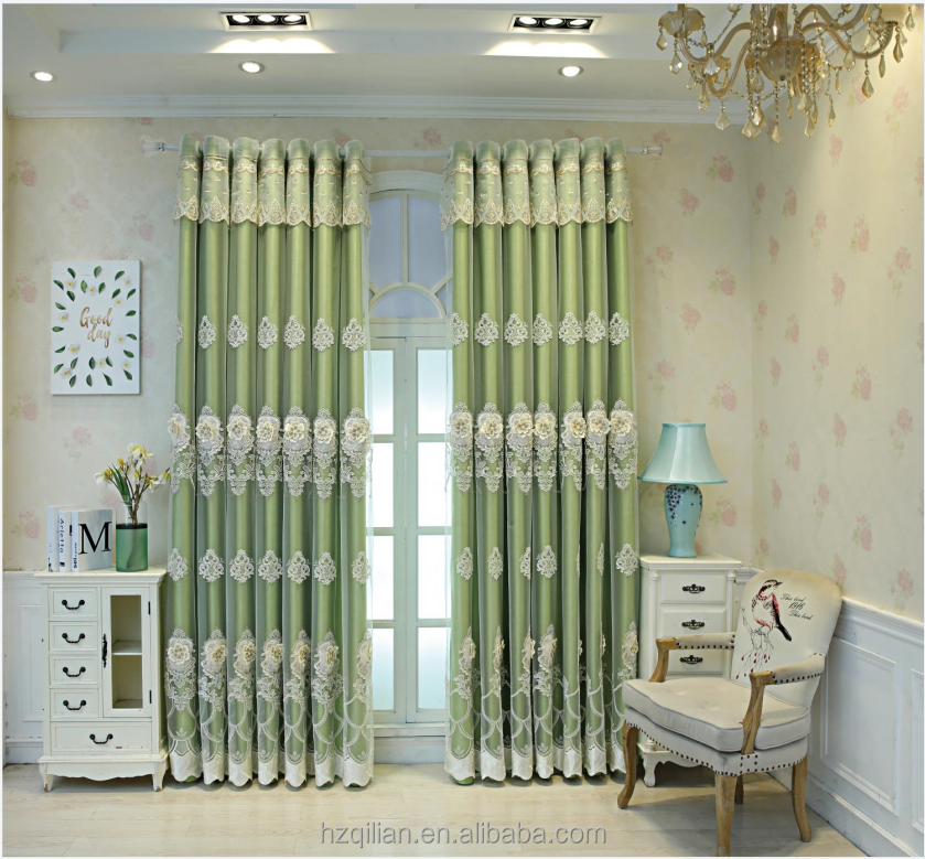 Luxury New European Style Curtains for Living Room Bedroom Double Layer Tulle Gauze Extravagance Embroidered Window Screens