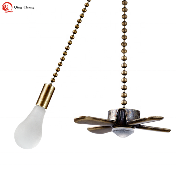 Fan With Small Decorative Bulb Design Pendant pull chain Switch For House Lighting Fixture Decoration  pull chain