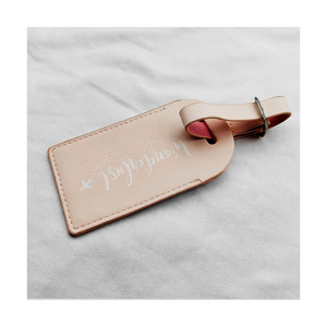 Factory Price Custom Personalized Bulk PU Faux Genuine Leather Luggage Tags