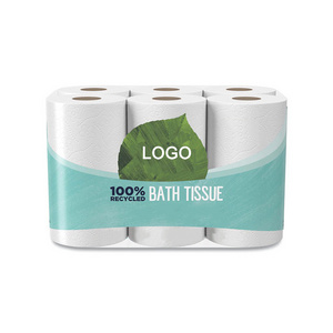 12 Rolls OEM Eco Friendly 1 2 3 4 Ply Recycled Toilet Paper Toilet Roll Bathroom Tissue Paper