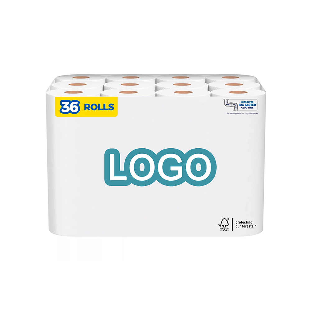 36 Roll OEM 1-4 Ply Cheap Toilet Paper Custom Logo Toilet Paper Manufacturer Wholesale Toilet Paper