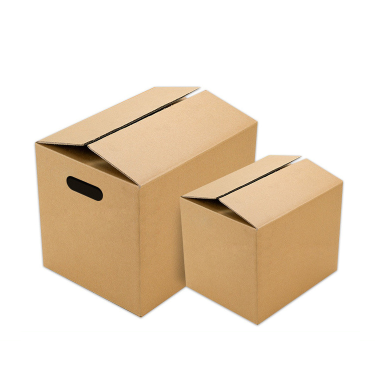 Storage Carton Heavy-duty Large Moving Cardboard Box Logo Printed Shipping Boxes Packing Box With Buckle Hand